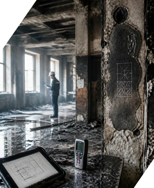 Обследование зданий после пожара в Рассказове от 15323 р. | ЭкспертизаРоссия