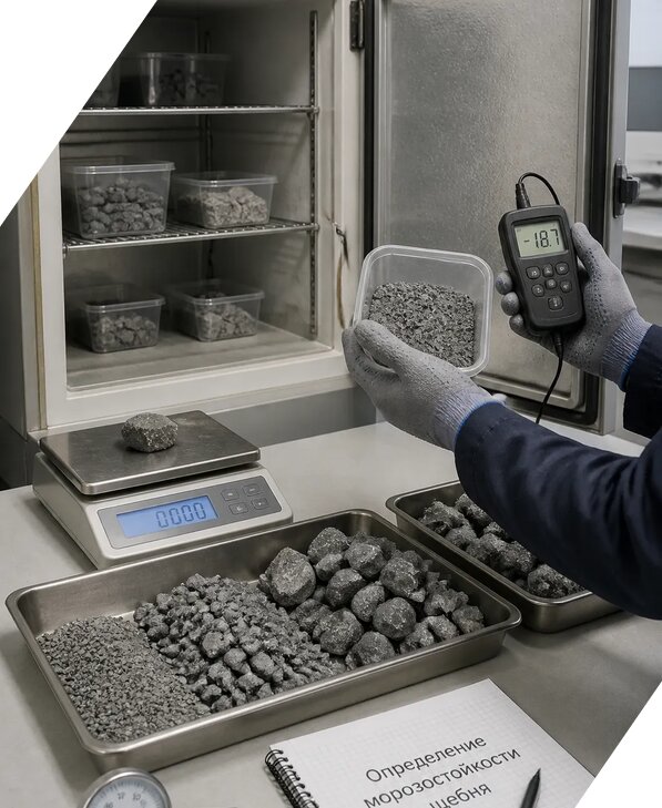 Определение морозостойкости щебня в Рассказове от 3575 р. | ЭкспертизаРоссия