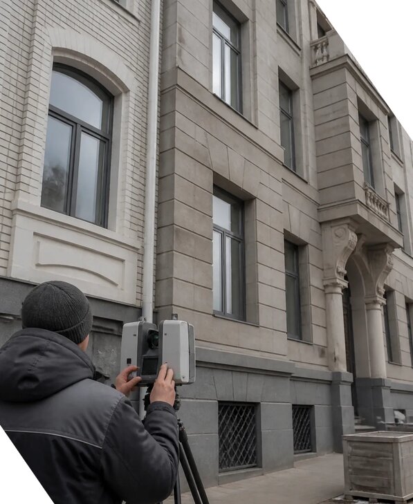 Лазерное сканирование фасадов зданий для обследования в Рассказове